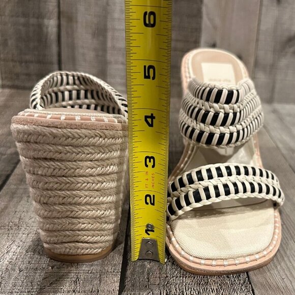 Dolce Vita Abigail Espadrille Wedge Sandals | Size 7 | NWOB | Black and Tan - Picture 12 of 15